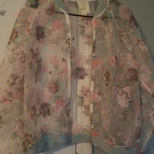 Maeve textured floral bomber